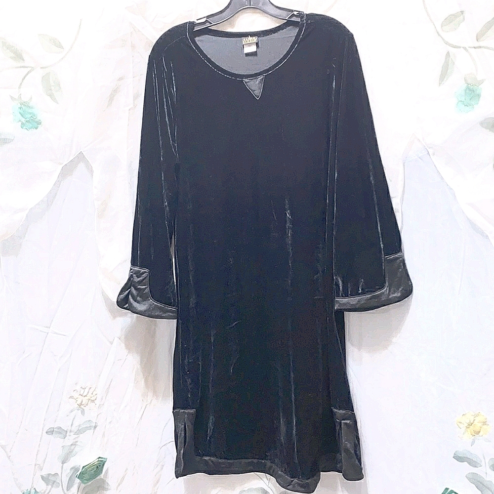 SALON STUDIO VELOUR LNG SLV DRESS SZ PS